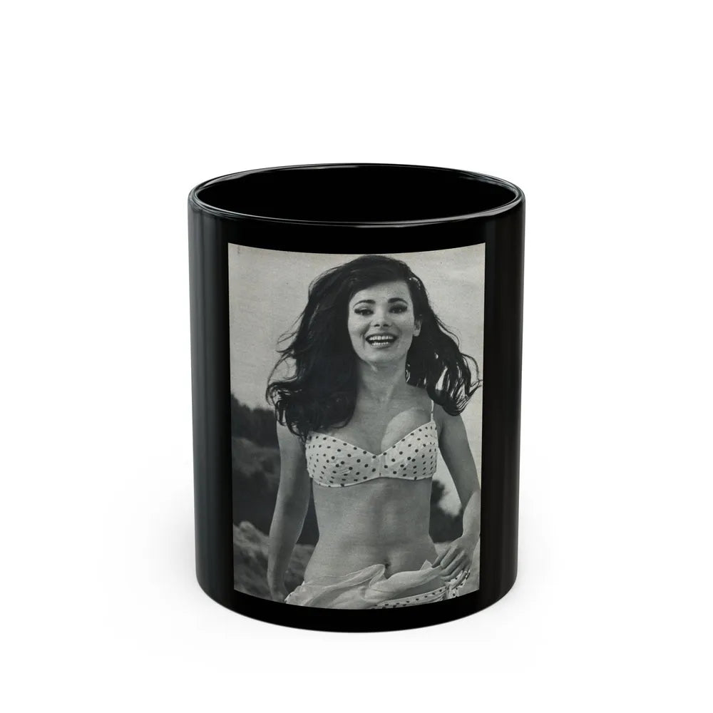 Gila Golan #169 - Tempo Italian Mag. 1967 - 1 Page 1 B&W Photo 1 (Vintage Female Icon) Black Coffee Mug-11oz-Go Mug Yourself