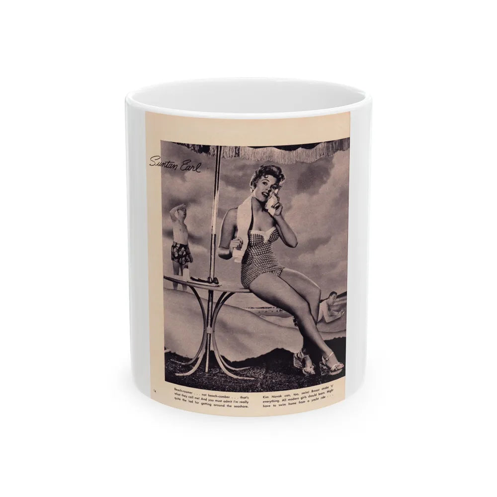 Kim Novak #341 (Vintage Female Icon) White Coffee Mug-11oz-Go Mug Yourself