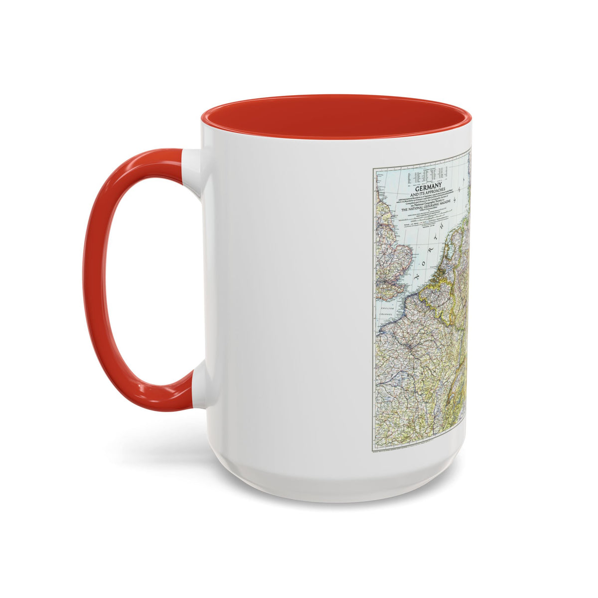 Germany and its Approaches (1944) (Map) Accent Coffee Mug