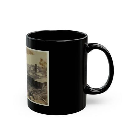 Bird's Eye View Of Machine Shops, With East Yard Of Orange & Alexandria Railroad (U.S. Civil War) Black Coffee Mug