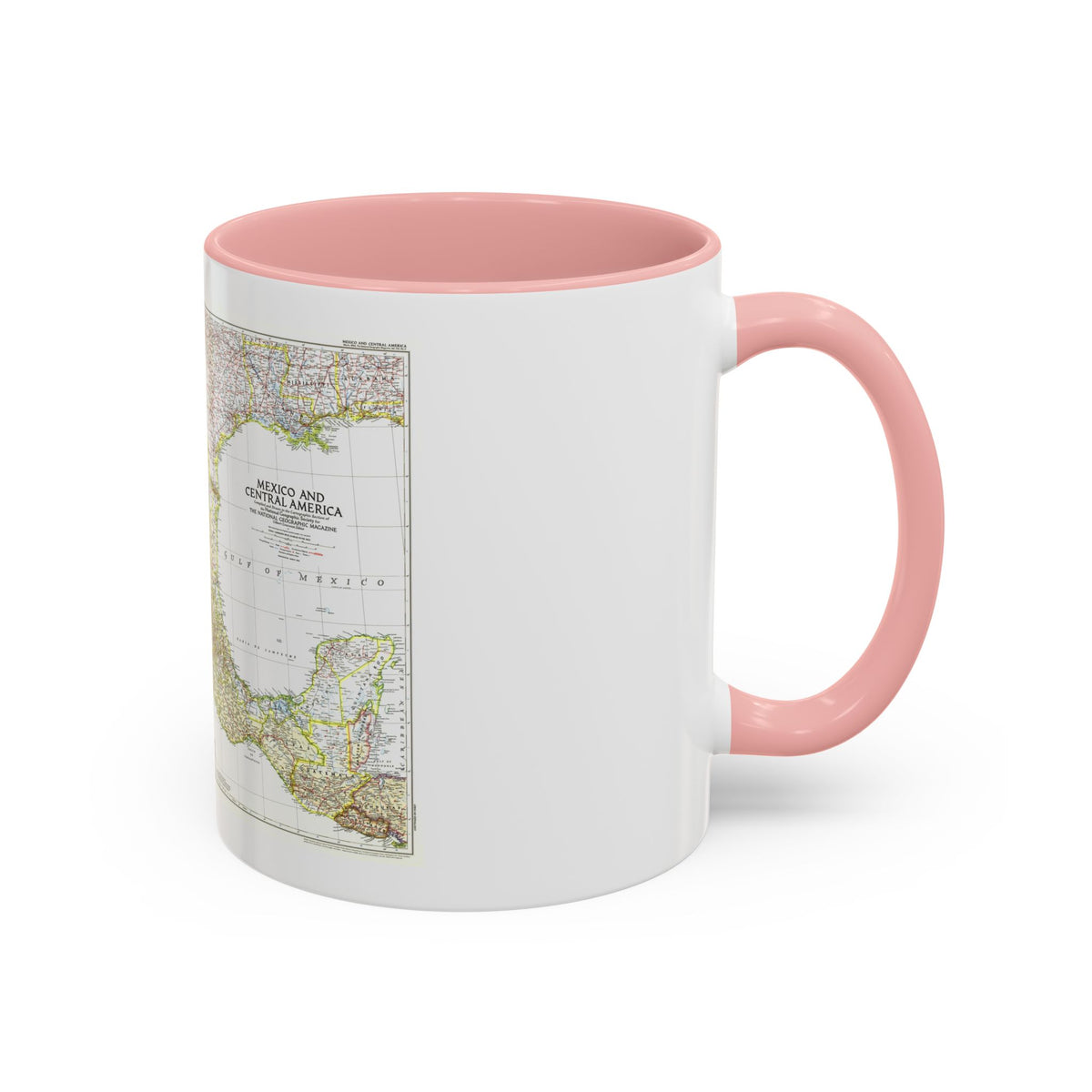 Central America & Mexico (1953) (Map) Accent Coffee Mug