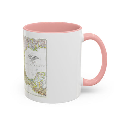Central America & Mexico (1953) (Map) Accent Coffee Mug