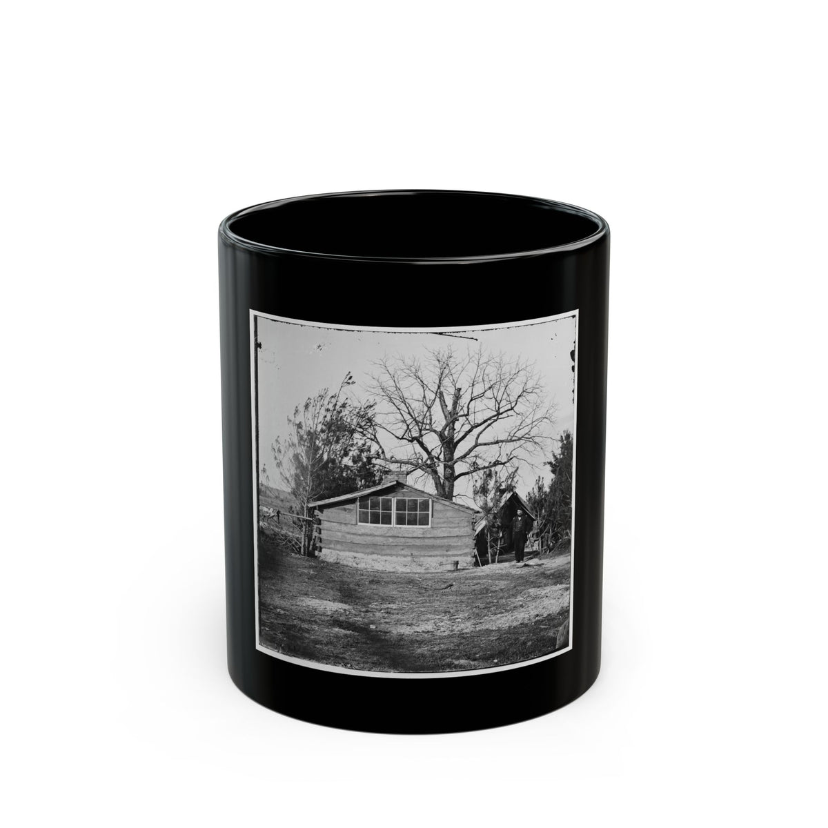 Captain Worrall's Quarters At Cedar Level, Va. (U.S. Civil War) Black Coffee Mug