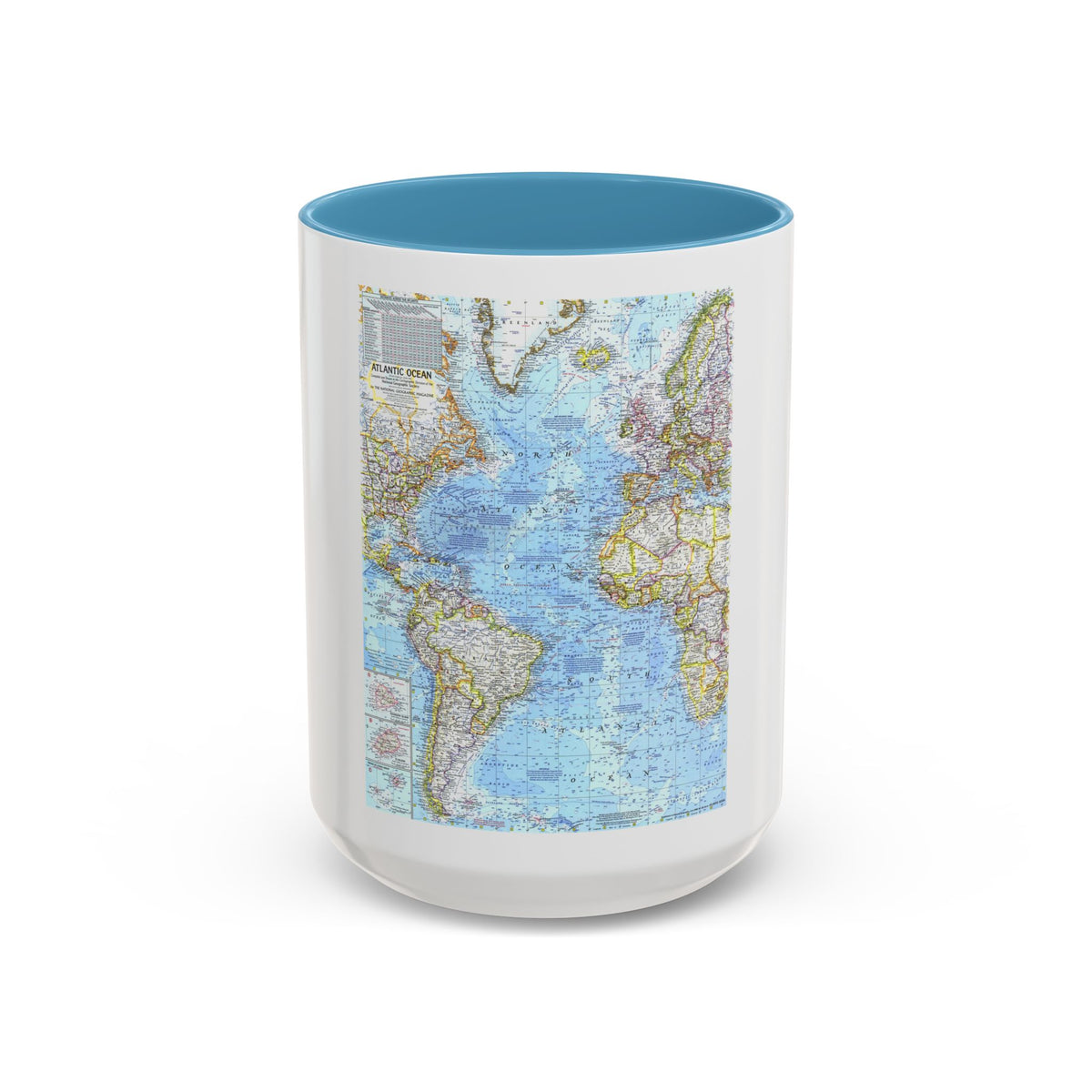 Atlantic Ocean (1968) (Map) Accent Coffee Mug