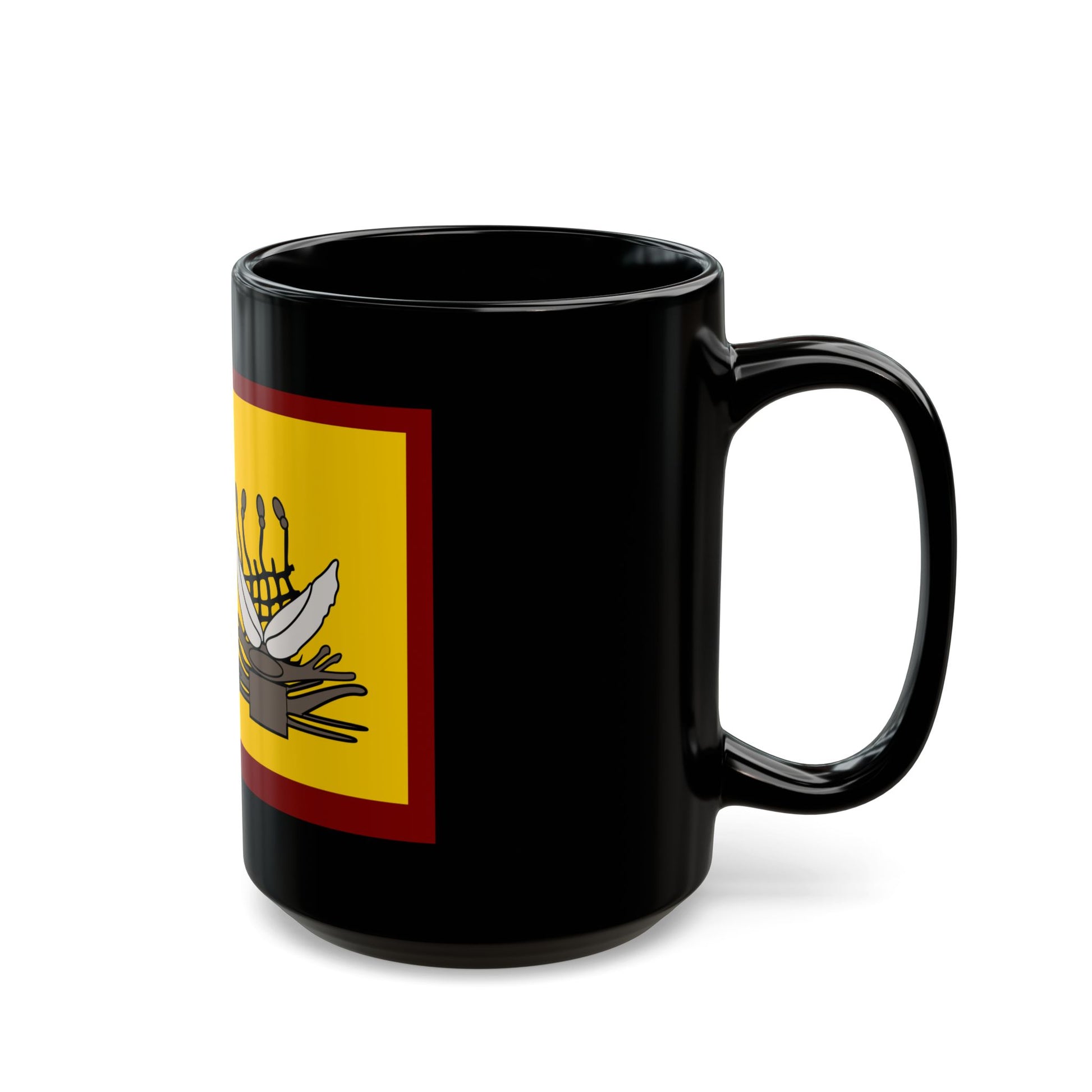 Flag of Western Province Papa New Guinea - Black Coffee Mug-Go Mug Yourself