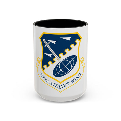 USAF 908th Airlift Wing (U.S. Air Force) Accent Coffee Mug