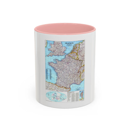 France (1989) (Map) Accent Coffee Mug