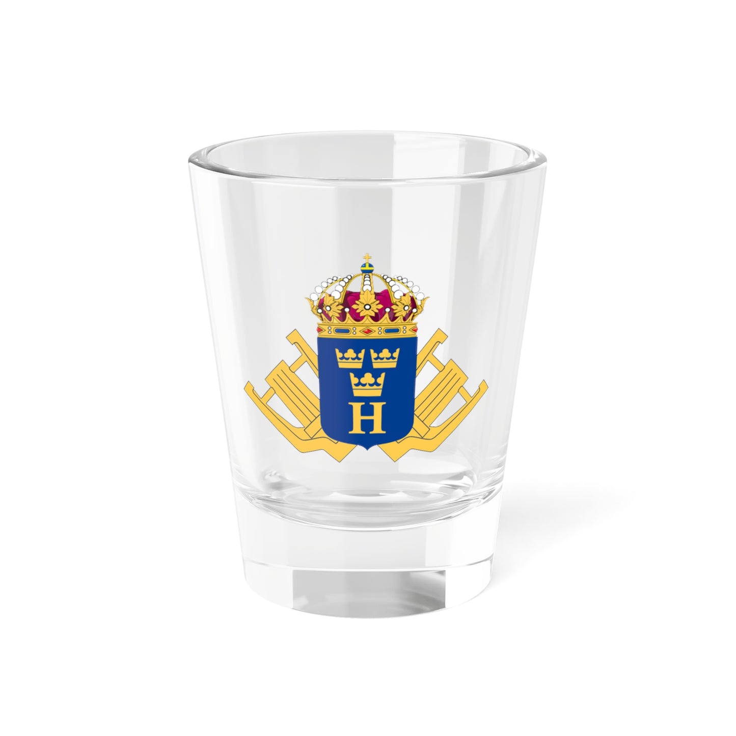 Hemvärnsmusiken vapen (Sweden) (Coat of Arms) Shot Glass 1.5oz