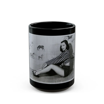 Ella Raines #174 (Vintage Female Icon) Black Coffee Mug-15oz-Go Mug Yourself