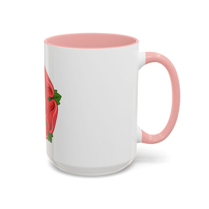 Red Rose Badge of Lancaster - Accent Coffee Mug