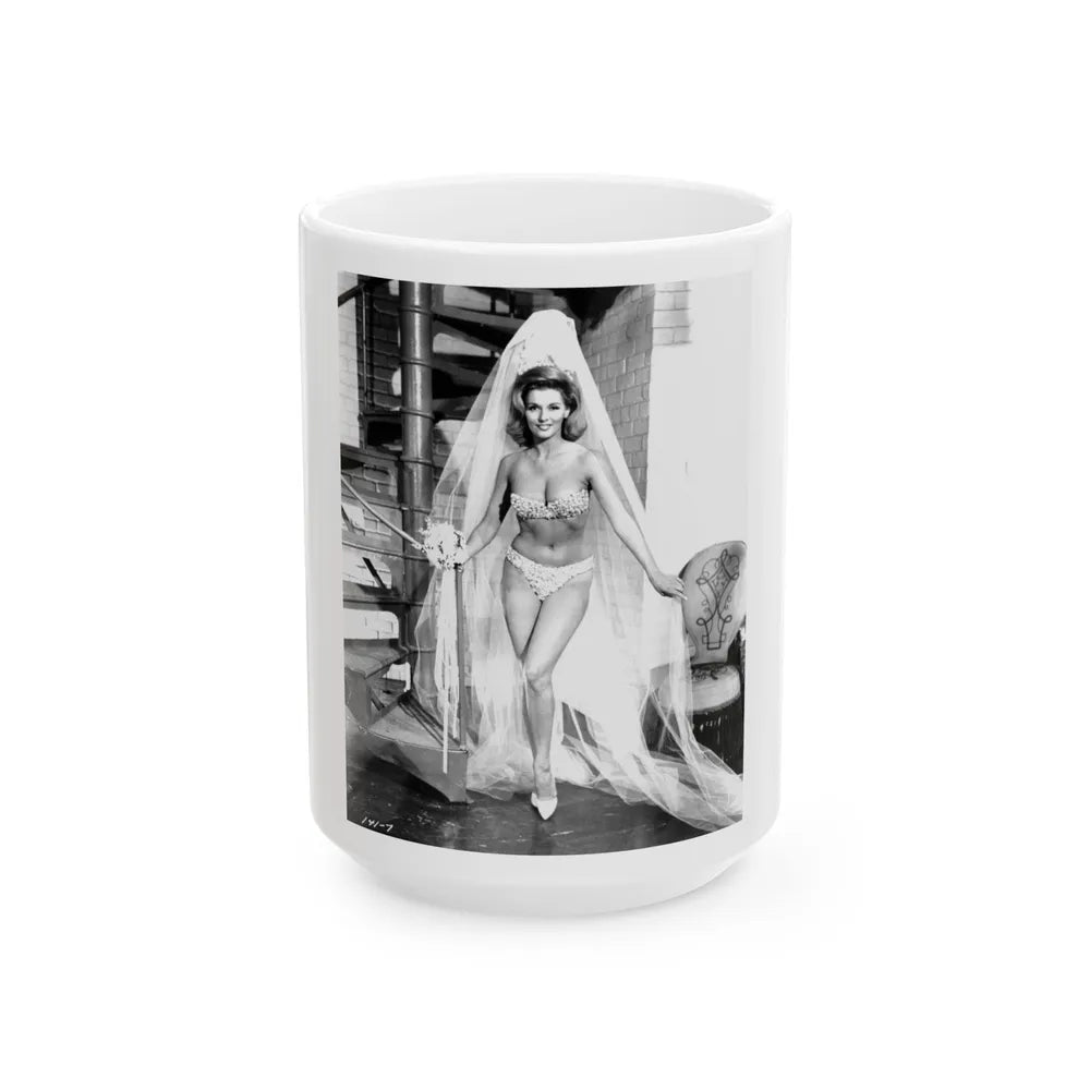 Nancy Kovack #564 (Vintage Female Icon) White Coffee Mug-15oz-Go Mug Yourself