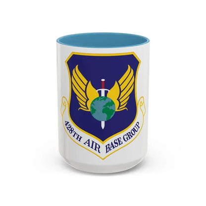 428th Air Base Group (U.S. Air Force) Accent Coffee Mug 15oz Light Blue - Go Mug Yourself