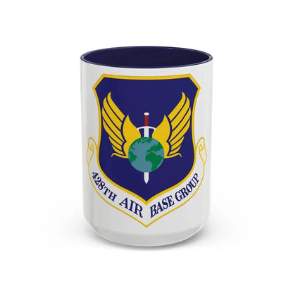 428th Air Base Group (U.S. Air Force) Accent Coffee Mug 15oz Navy - Go Mug Yourself
