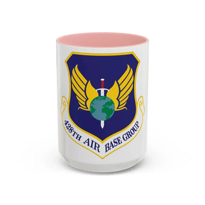 428th Air Base Group (U.S. Air Force) Accent Coffee Mug 15oz Pink - Go Mug Yourself