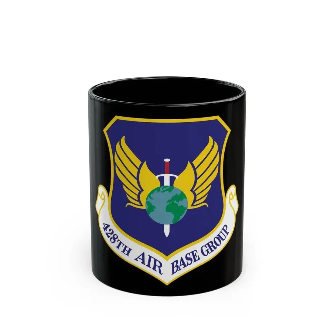 428th Air Base Group (U.S. Air Force) Black Coffee Mug 11oz - Go Mug Yourself