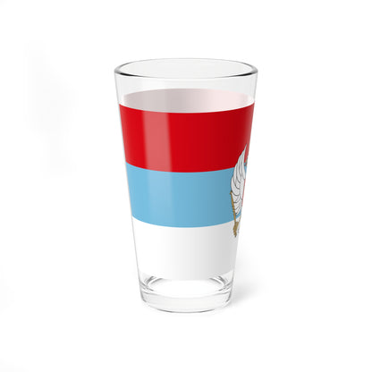 Flag of Montenegro 1993-2004 with coat of arms (Montenegro) Pint Glass 16oz