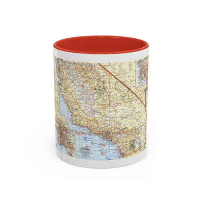 USA - California, Southern (1966) (Map) Accent Coffee Mug