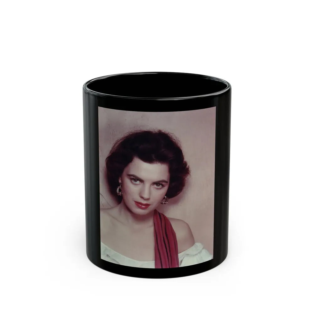 Faith Domergue #02 1 (Vintage Female Icon) Black Coffee Mug-11oz-Go Mug Yourself