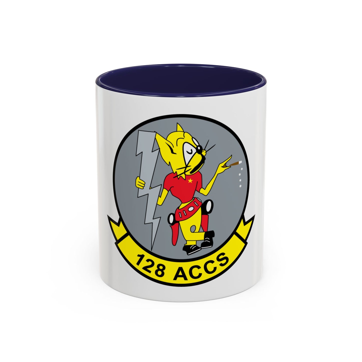 128 ACCS (U.S. Air Force) Accent Coffee Mug