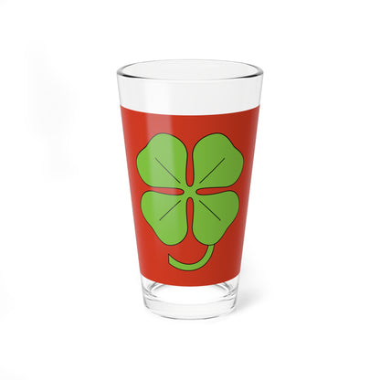 CHE Hottingen ZH Flag (Switzerland) Pint Glass 16oz