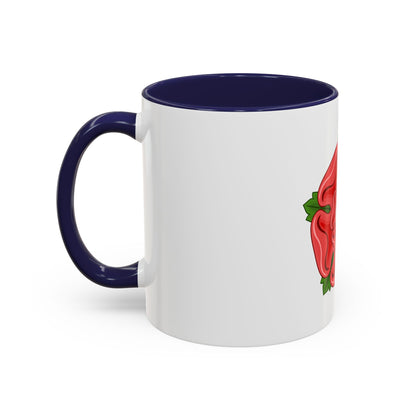 Red Rose Badge of Lancaster - Accent Coffee Mug