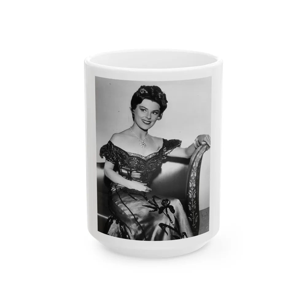 Kathleen Crowley #19 (Vintage Female Icon) White Coffee Mug-15oz-Go Mug Yourself