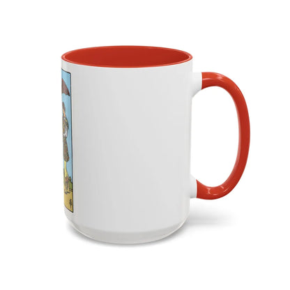 The 2 of Cups (Tarot Card) Accent Coffee Mug-Go Mug Yourself