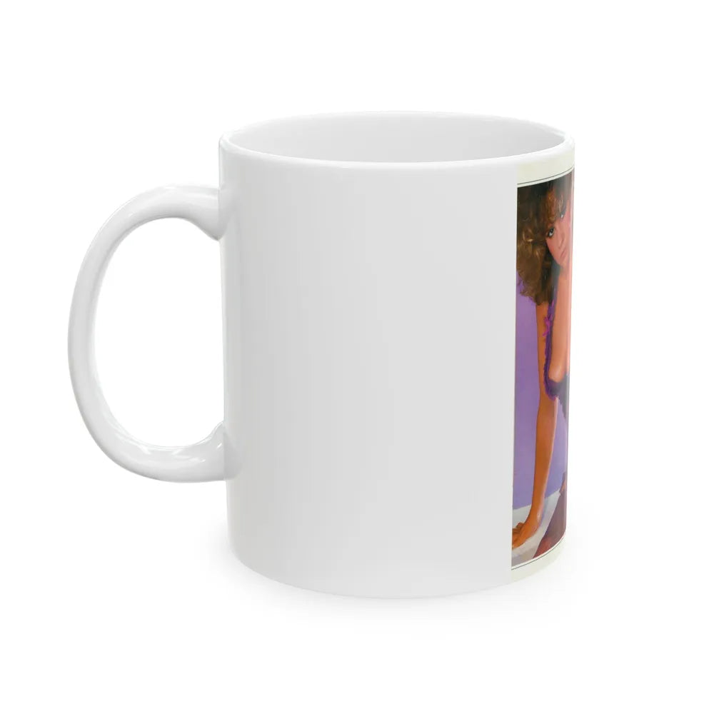 Linda Blair #218 - Partially Topless (Vintage Female Icon) White Coffee Mug-Go Mug Yourself