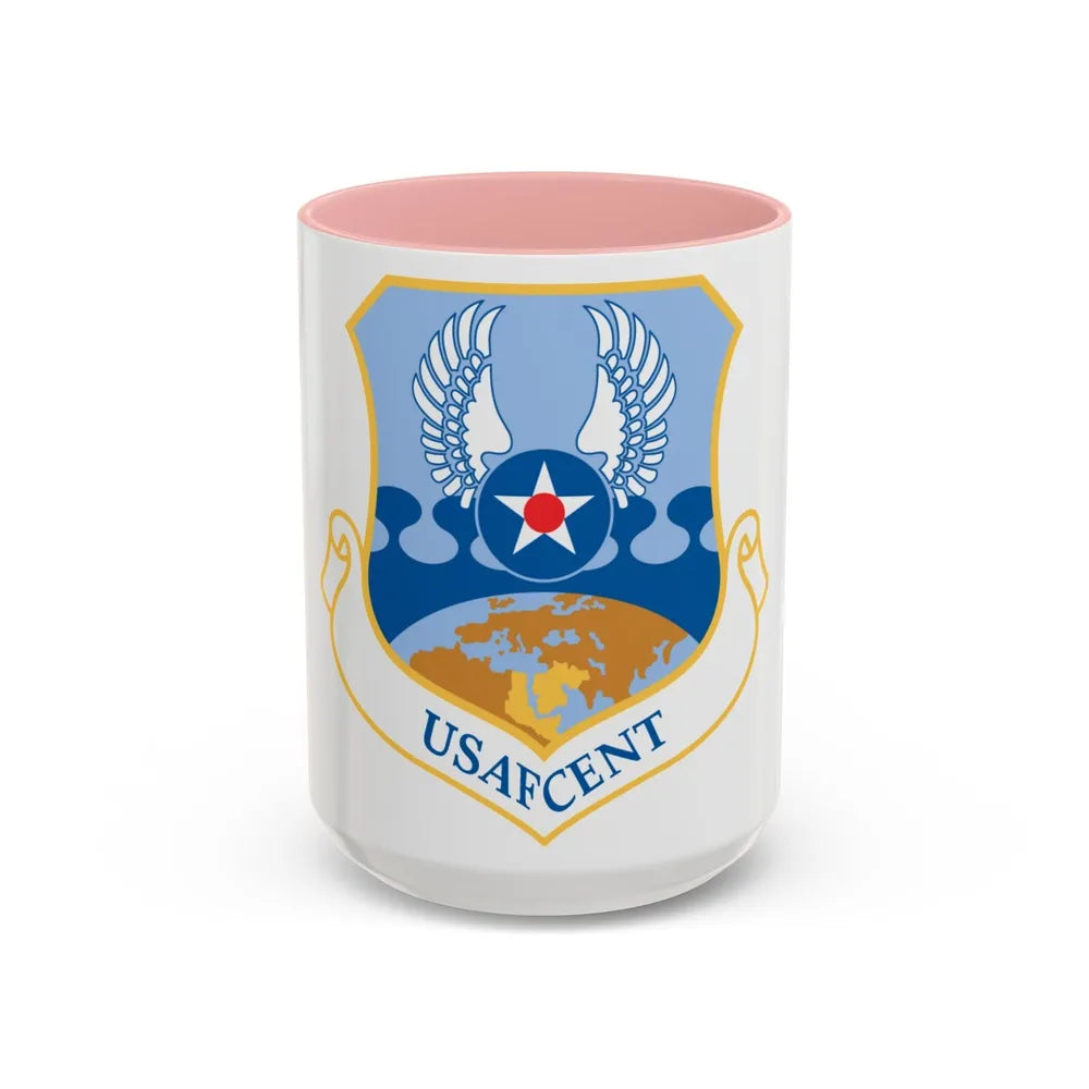 USAFCENT (U.S. Air Force) Accent Coffee Mug-15oz-Pink-Go Mug Yourself