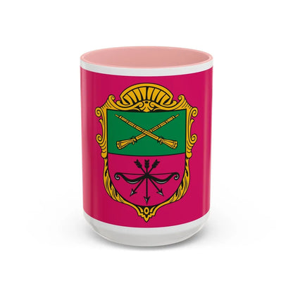 Flag of Zaporizhzhia Ukraine - Accent Coffee Mug-15oz-Pink-Go Mug Yourself