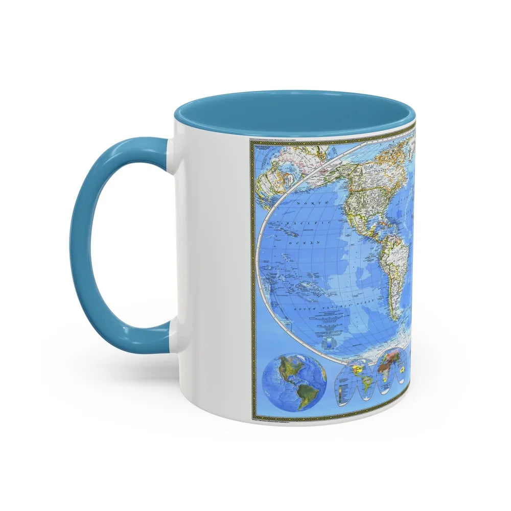 World Map (1988) (Map) Accent Coffee Mug-Go Mug Yourself