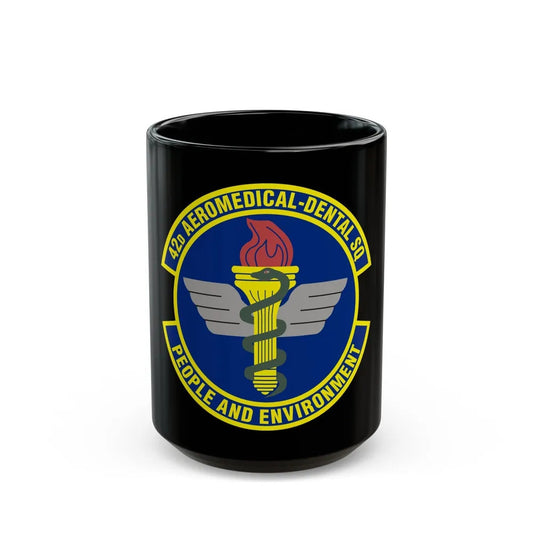 42d Aeromedical Dental Squadron (U.S. Air Force) Black Coffee Mug-15oz-Go Mug Yourself