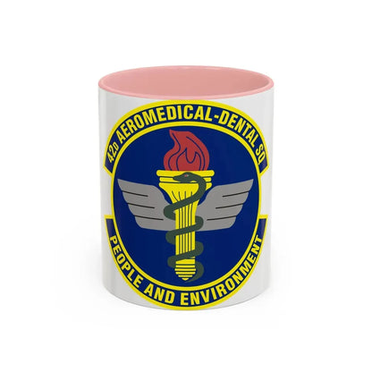 42d Aeromedical Dental Squadron (U.S. Air Force) Accent Coffee Mug 11oz Pink - Go Mug Yourself