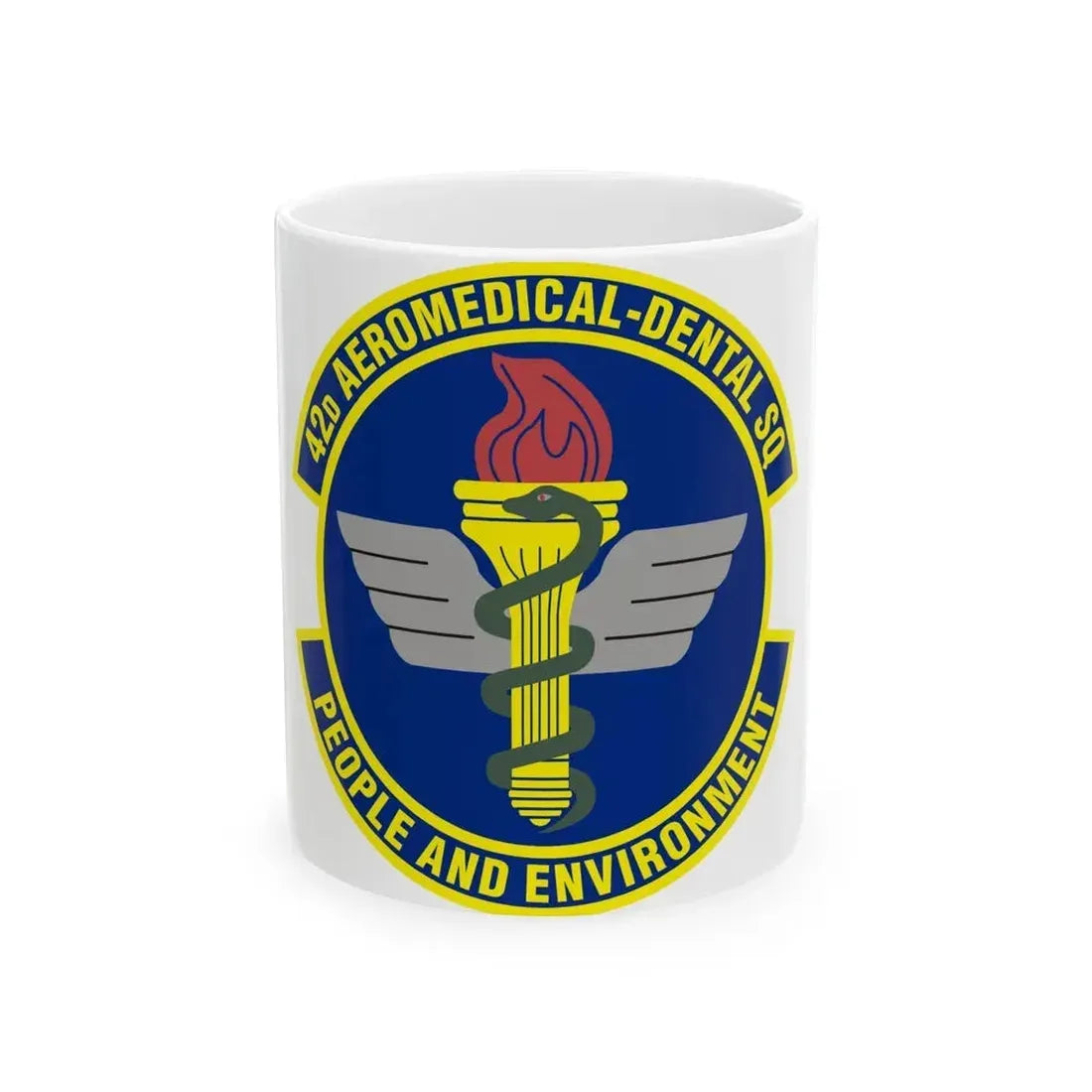 42d Aeromedical Dental Squadron (U.S. Air Force) White Coffee Mug 11oz - Go Mug Yourself