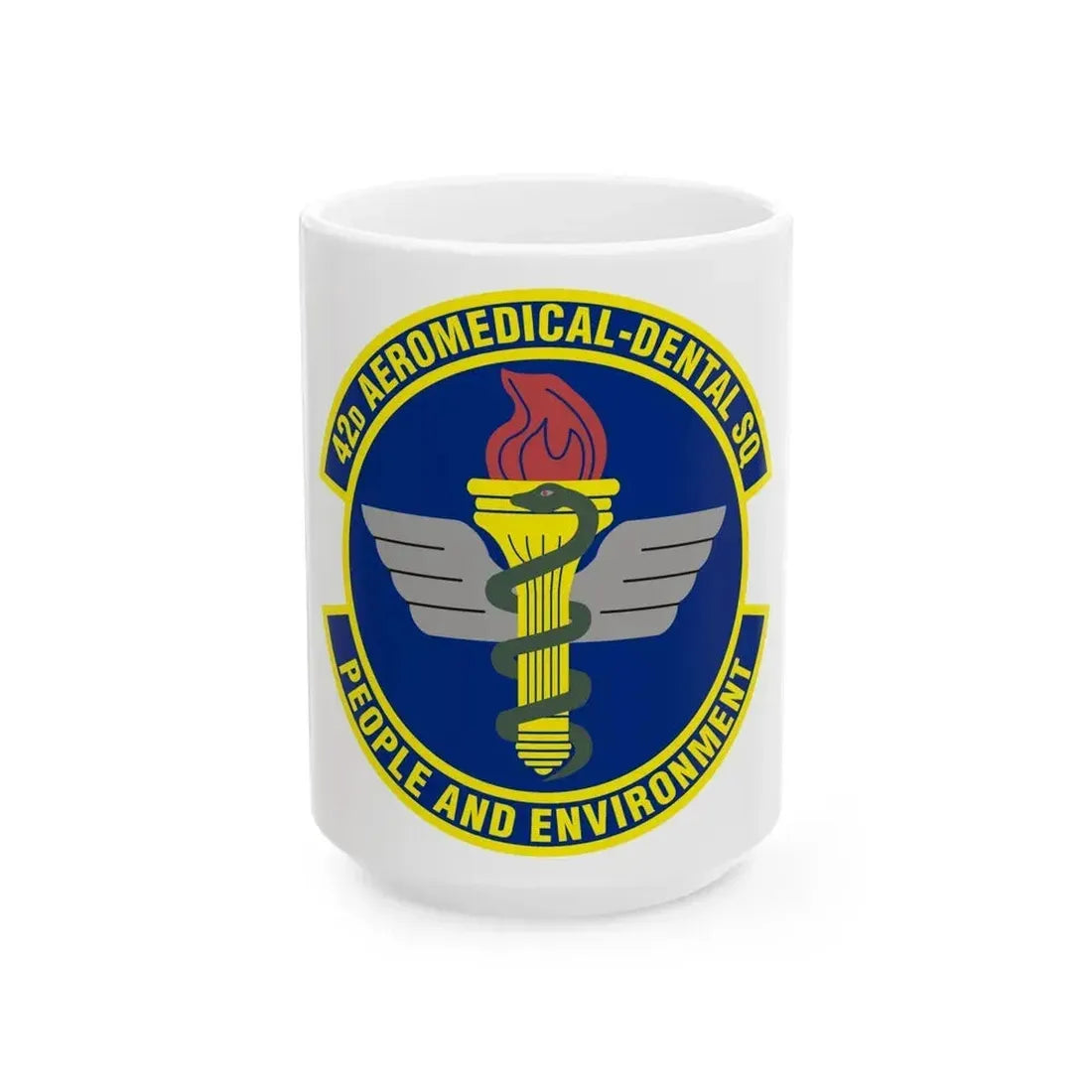 42d Aeromedical Dental Squadron (U.S. Air Force) White Coffee Mug 15oz - Go Mug Yourself