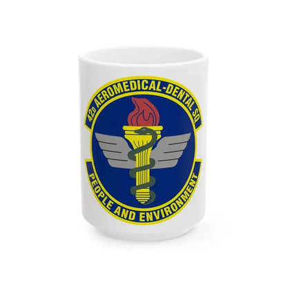 42d Aeromedical Dental Squadron (U.S. Air Force) White Coffee Mug 15oz - Go Mug Yourself