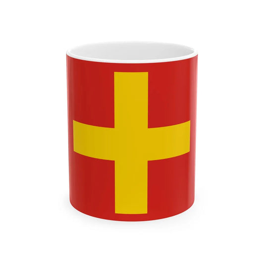 Flag of Ancona Italy - White Coffee Mug-11oz-Go Mug Yourself