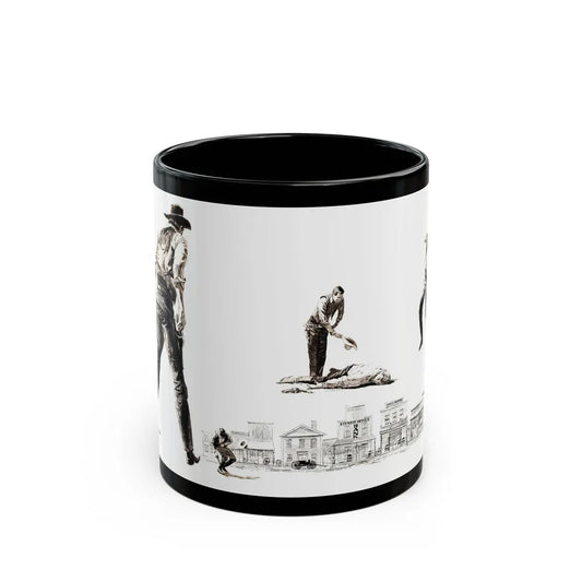 Bachelor Magazine Illustration - Black Coffee Mug-11oz-Go Mug Yourself