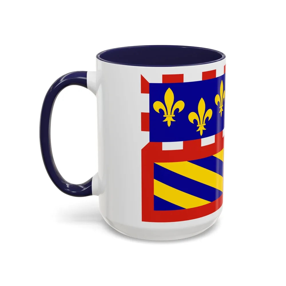 Flag of Bourgogne France - Accent Coffee Mug-Go Mug Yourself