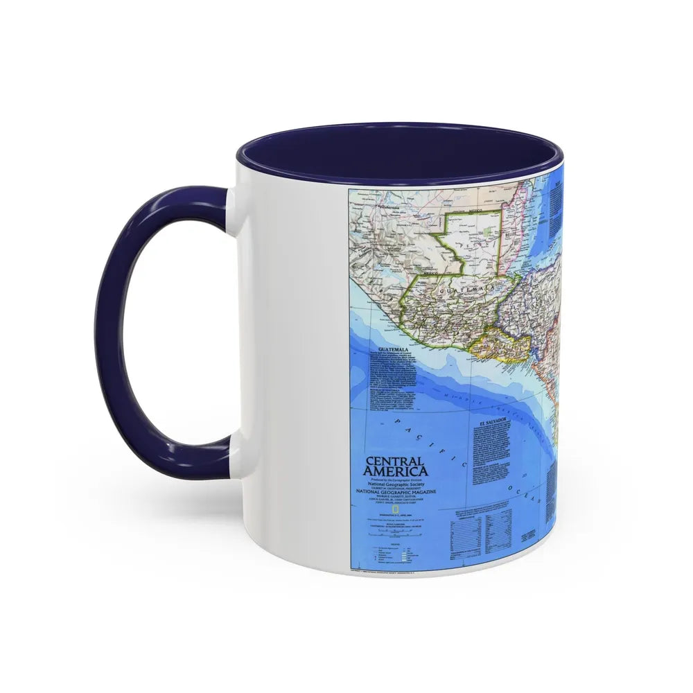 Central America (1986) (Map) Accent Coffee Mug-Go Mug Yourself