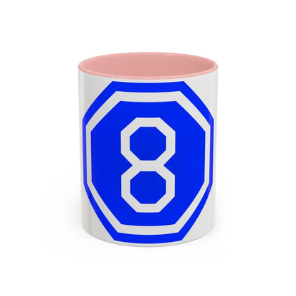 VIII Corps (U.S. Army) Accent Coffee Mug-11oz-Pink-Go Mug Yourself