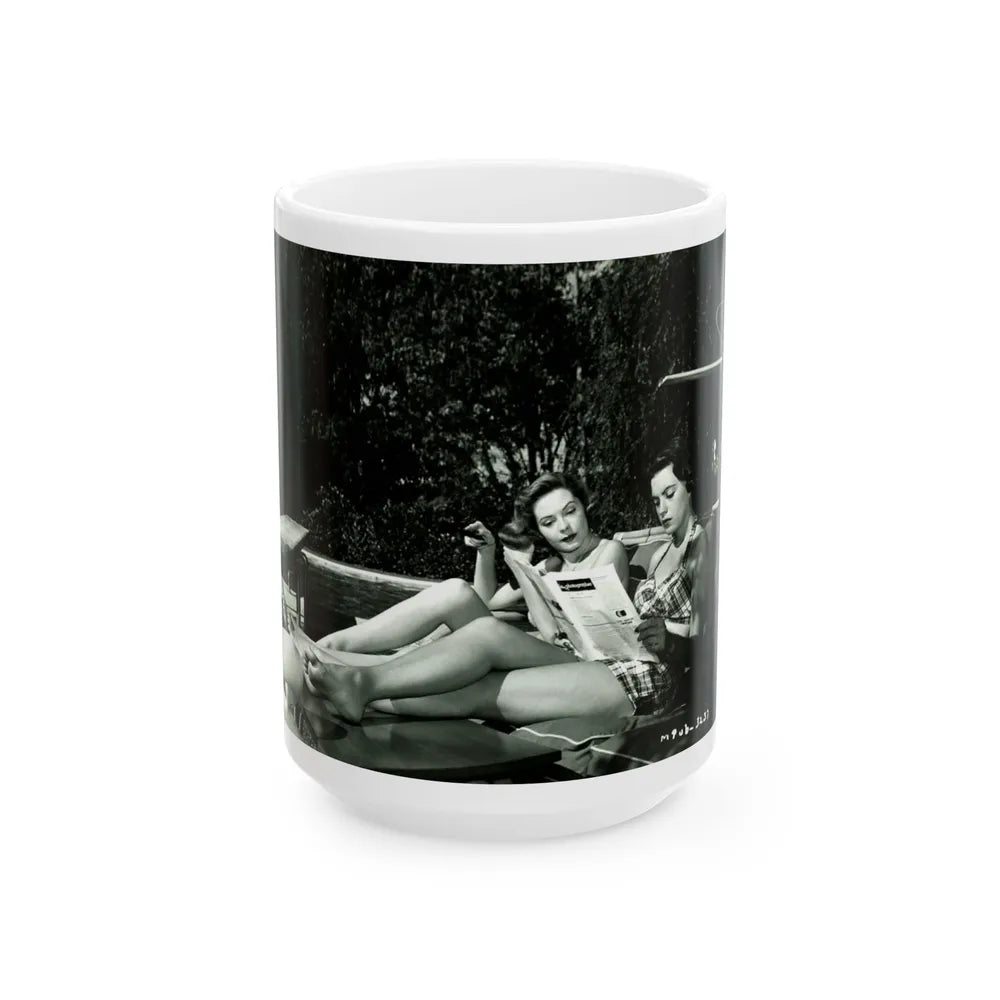 Faith Domergue #222 (Vintage Female Icon) White Coffee Mug-15oz-Go Mug Yourself