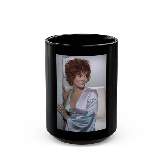 Jill St. John #228 (Vintage Female Icon) Black Coffee Mug-15oz-Go Mug Yourself