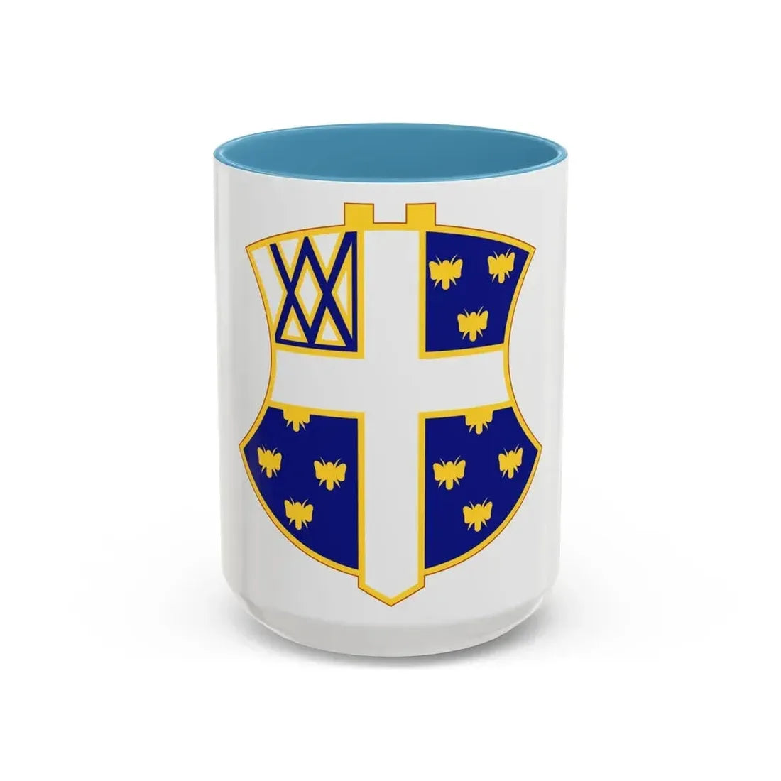 42nd Infantry Regiment (U.S. Army) Accent Coffee Mug 15oz Light Blue - Go Mug Yourself