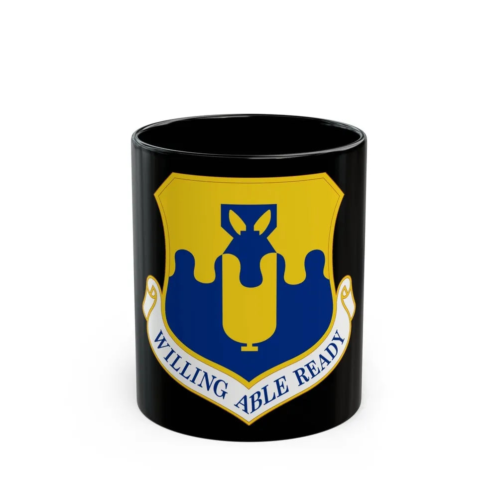 43 Air Mobility Operations Group AMC (U.S. Air Force) Black Coffee Mug-11oz-Go Mug Yourself