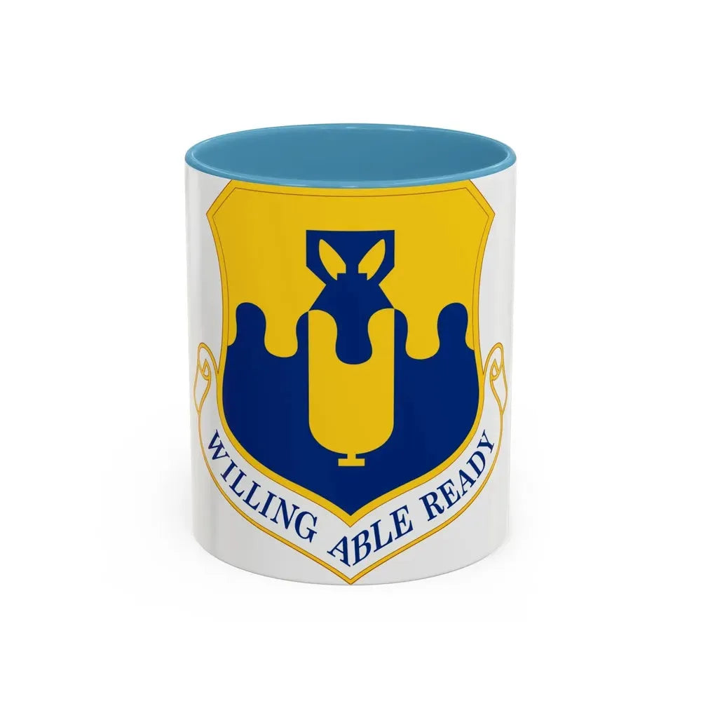 43 Air Mobility Operations Group AMC (U.S. Air Force) Accent Coffee Mug 11oz Light Blue - Go Mug Yourself