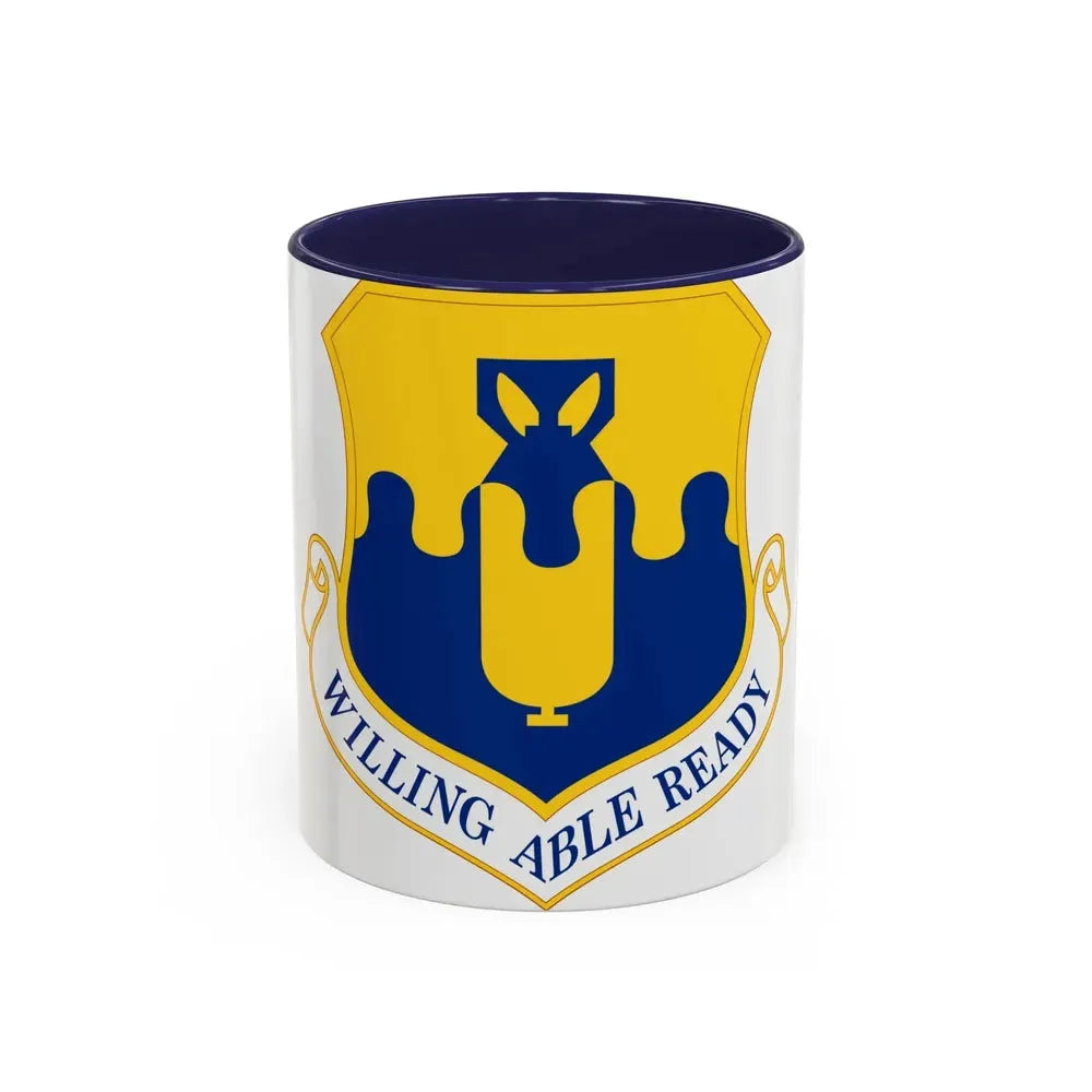 43 Air Mobility Operations Group AMC (U.S. Air Force) Accent Coffee Mug 11oz Navy - Go Mug Yourself