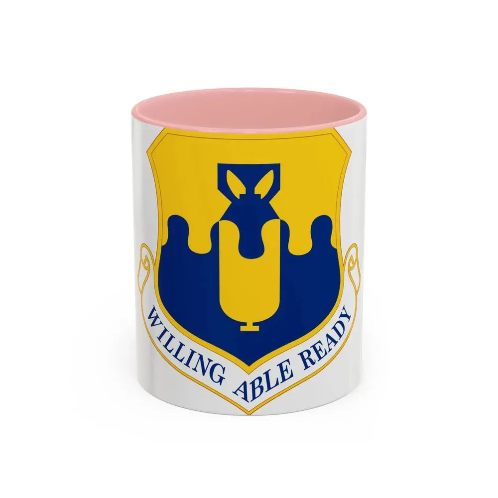 43 Air Mobility Operations Group AMC (U.S. Air Force) Accent Coffee Mug 11oz Pink - Go Mug Yourself