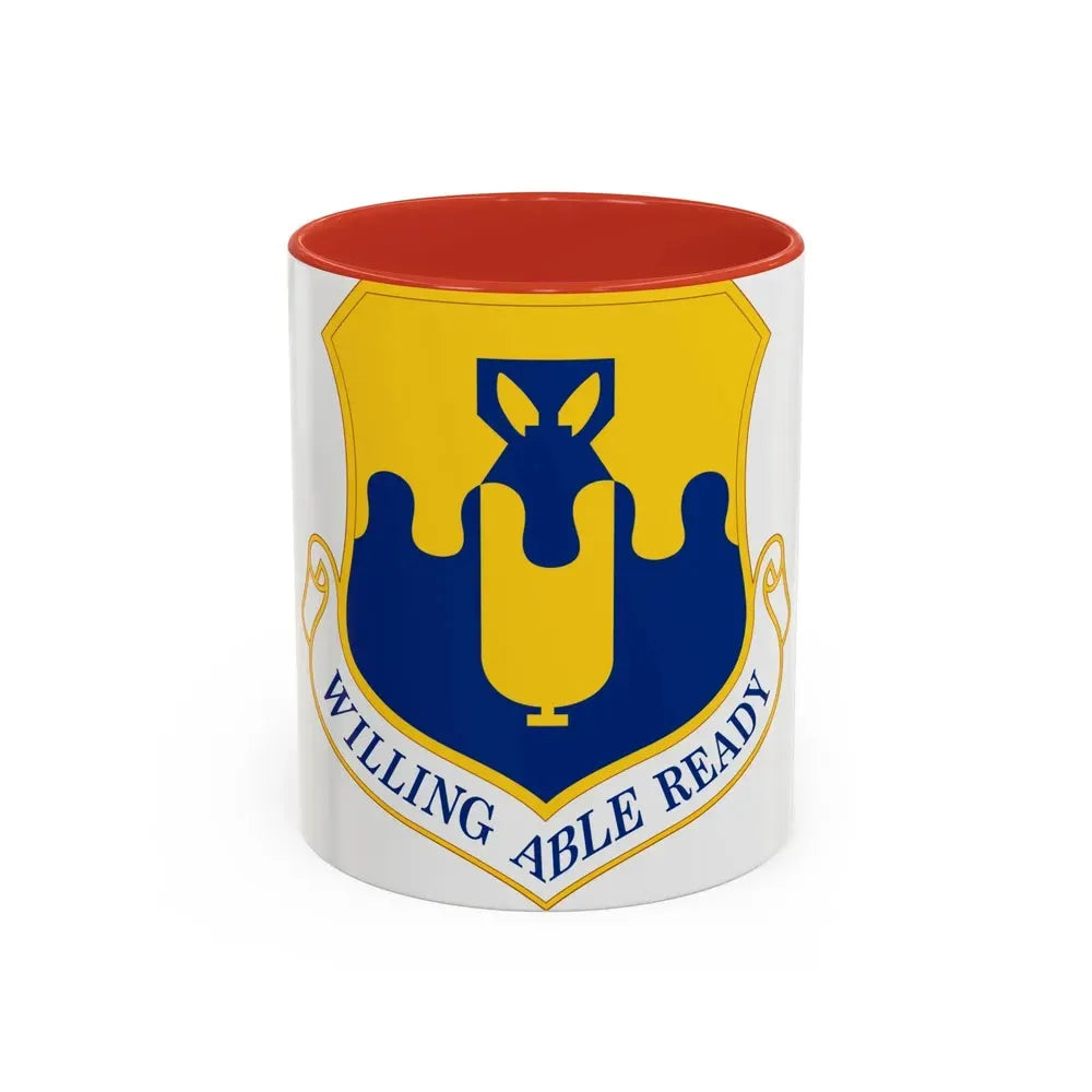 43 Air Mobility Operations Group AMC (U.S. Air Force) Accent Coffee Mug 11oz Red - Go Mug Yourself