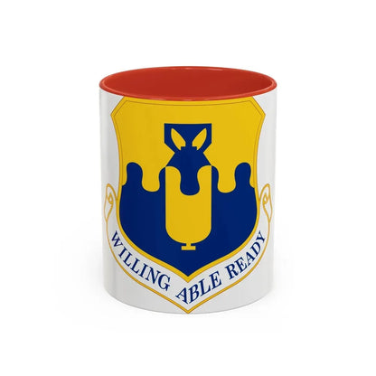 43 Air Mobility Operations Group AMC (U.S. Air Force) Accent Coffee Mug 11oz Red - Go Mug Yourself